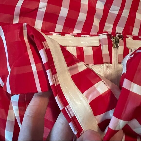 Vineyard vines red & white checkered strapless dress - Picture 8 of 11